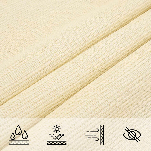 Sonnensegel 160 g/m² Creme 4x4x5,8 m HDPE
