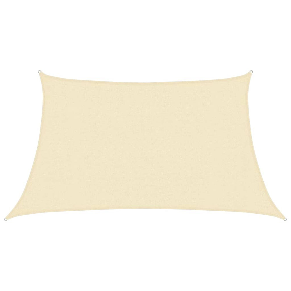 vidaXL Sun Shade Sail 160 g/m² Cream 3/4x2 m HDPE