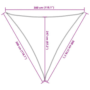 Sonnensegel 160 g/m² Weiß 3x3x3 m HDPE
