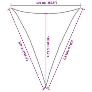 Sonnensegel 160 g/m² Weiß 4x5x5 m HDPE