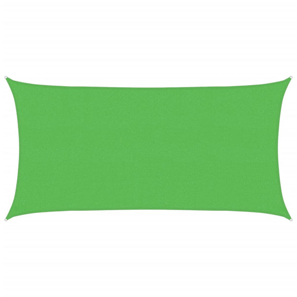 Sonnensegel 160 g/m² Rechteckig Hellgrün 2x3,5 m HDPE