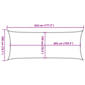 Sonnensegel 160 g/m² Hellgrün 2x4,5 m HDPE