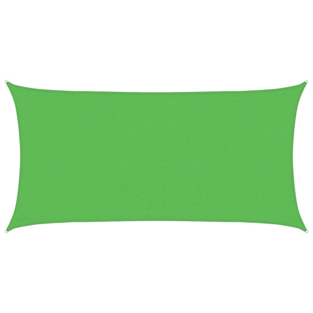 vidaXL Voile d'ombrage rectangulaire vert clair 160 g/m² 2,5x5 m en HDPE
