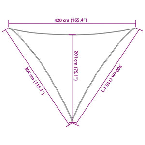 Sonnensegel 160 g/m² Hellgrün 3x3x4,2 m HDPE