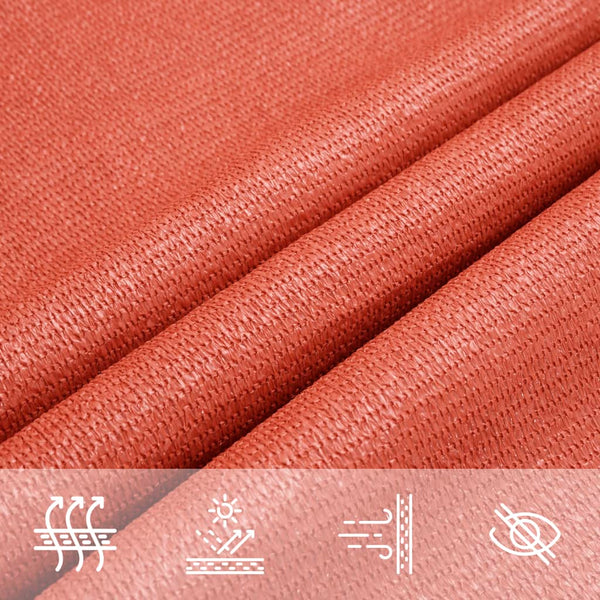 Sonnensegel 160 g/m² Terrakottarot 2x2 m HDPE