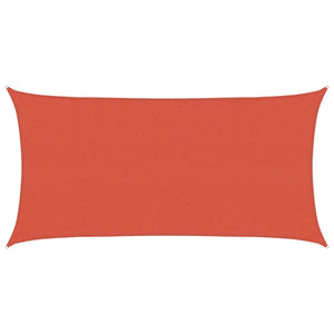 Sonnensegel 160 g/m² Terrakottarot 2x3,5 m HDPE
