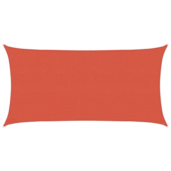 Sonnensegel 160 g/m² Terrakottarot 2x3,5 m HDPE