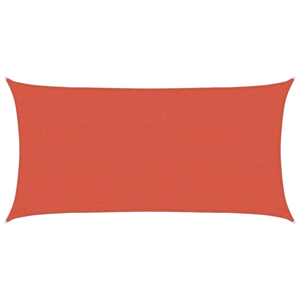 Sonnensegel 160 g/m² Terrakottarot 2,5x4,5 m HDPE