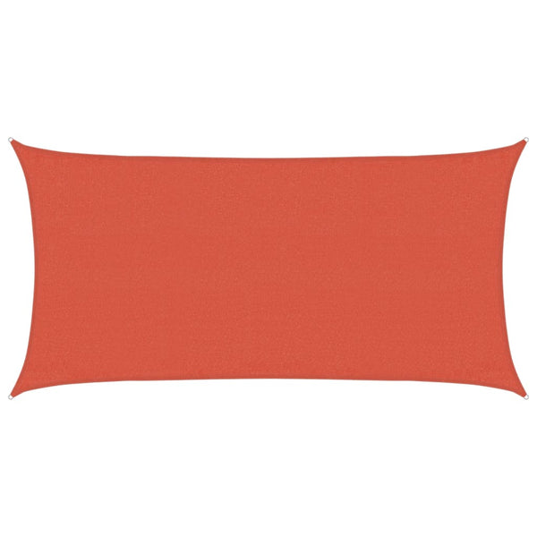Sonnensegel 160 g/m² Terrakottarot 3x6 m HDPE