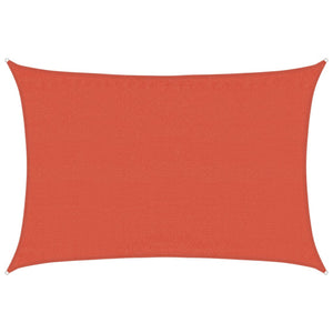 Sonnensegel 160 g/m² Rechteckig Terrakottarot 3,5x4,5 m HDPE