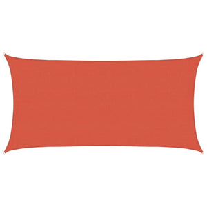 Sonnensegel 160 g/m² Terrakottarot 4x7 m HDPE