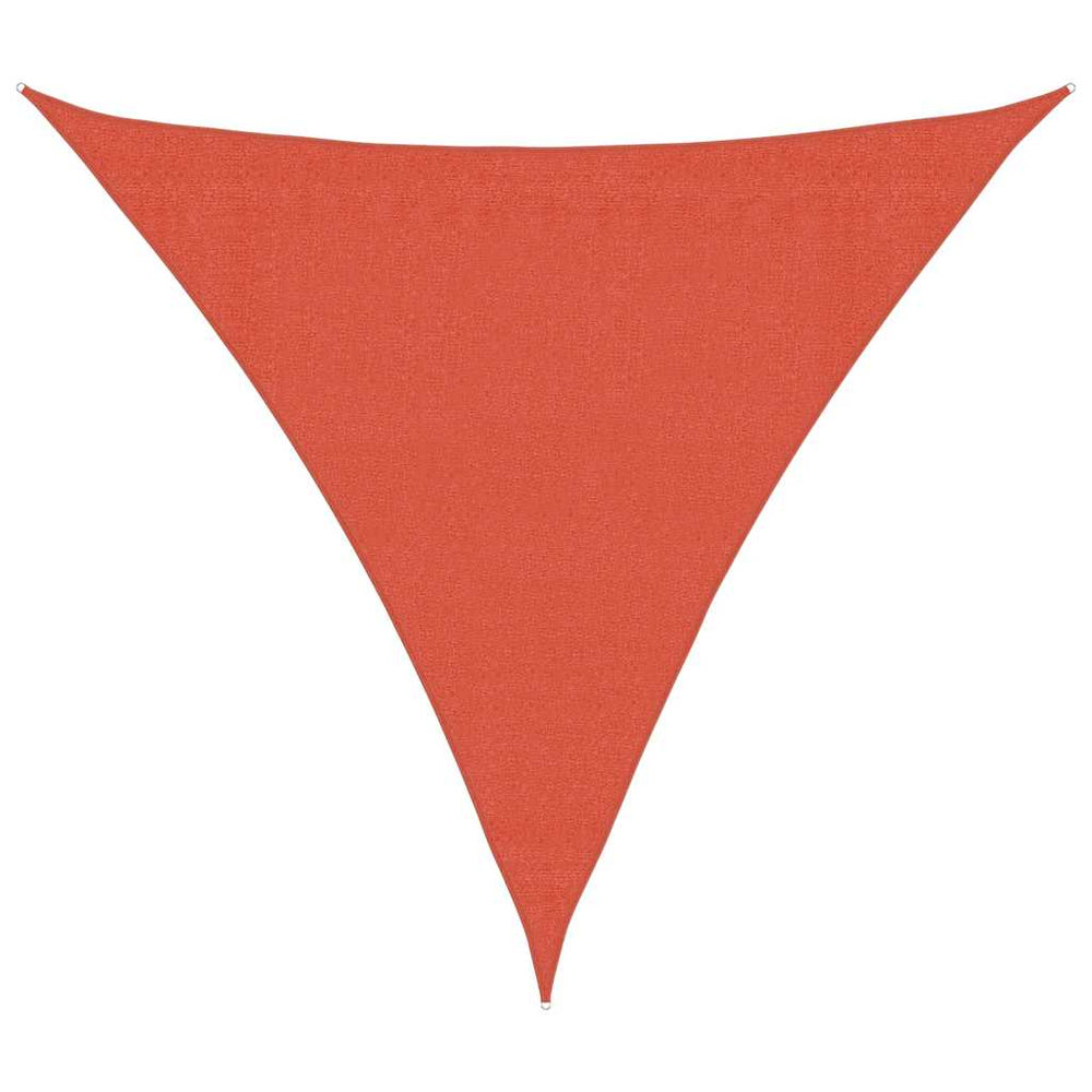 vidaXL Voile d'ombrage 160 g/m² Triangle Terre cuite 3,6x3,6x3,6 m PEHD