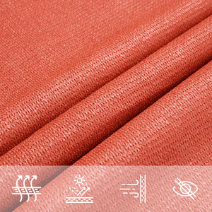 Sonnensegel 160 g/m² Dreieckig Terrakottarot 3x4x4 m HDPE
