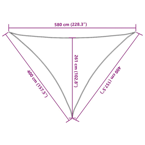 Sonnensegel 160 g/m² Dreieckig Terrakottarot 4x4x5,8 m HDPE