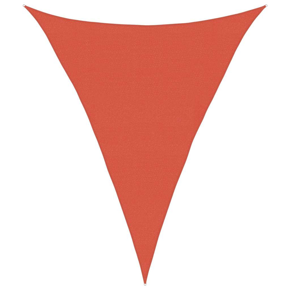 vidaXL Voile d'ombrage triangulaire 160 g/m² rouge terre cuite 4x5x5 m HDPE