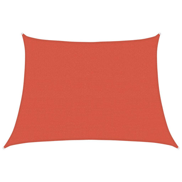 Sonnensegel 160 g/m² Trapezform Terrakottarot 4/5x3 m HDPE