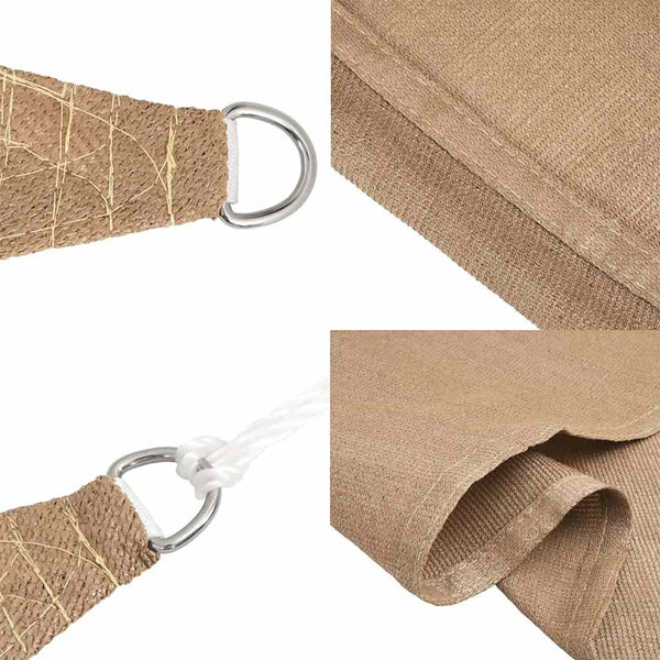 Sonnensegel 160 g/m² Taupe 2x2 m HDPE