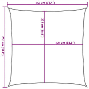 Sonnensegel 160 g/m² Taupe 2,5x2,5 m HDPE