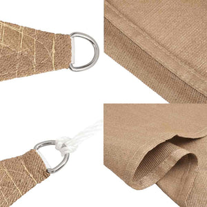 Sonnensegel 160 g/m² Taupe 7x7 m HDPE