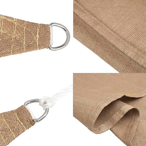 Sonnensegel 160 g/m² Taupe 3x5 m HDPE