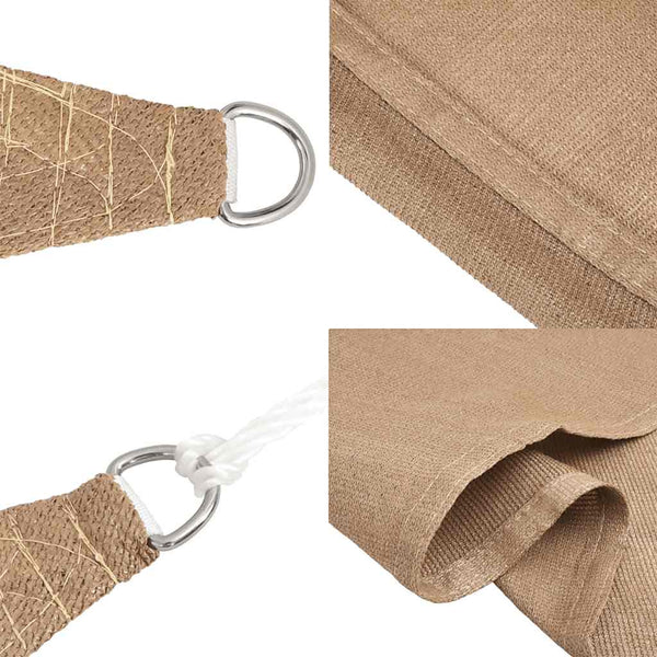 Sonnensegel 160 g/m² Taupe 4x6 m HDPE