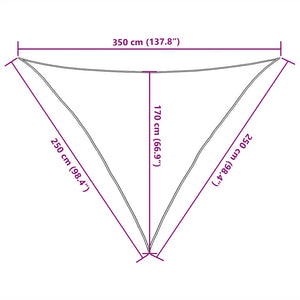Sonnensegel 160 g/m² Taupe 2,5x2,5x3,5 m HDPE