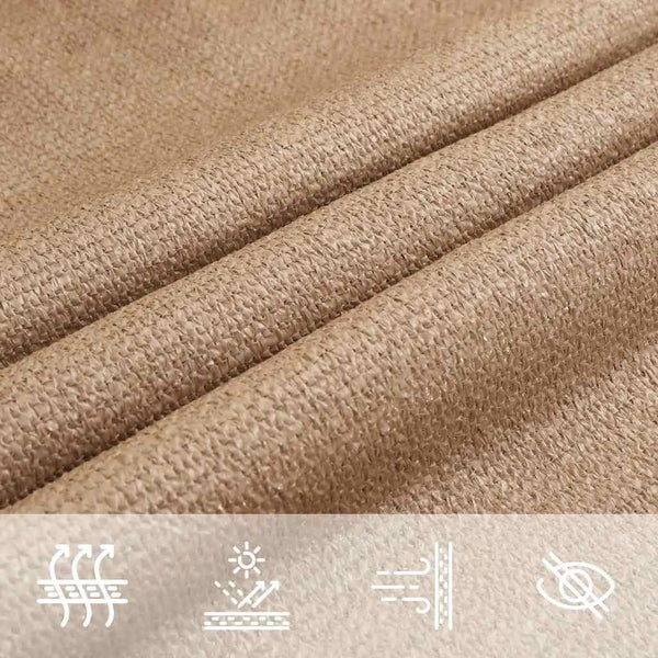 Sonnensegel 160 g/m² Taupe 3x3x4,2 m HDPE