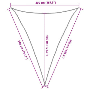 Sonnensegel 160 g/m² Taupe 4x5x5 m HDPE