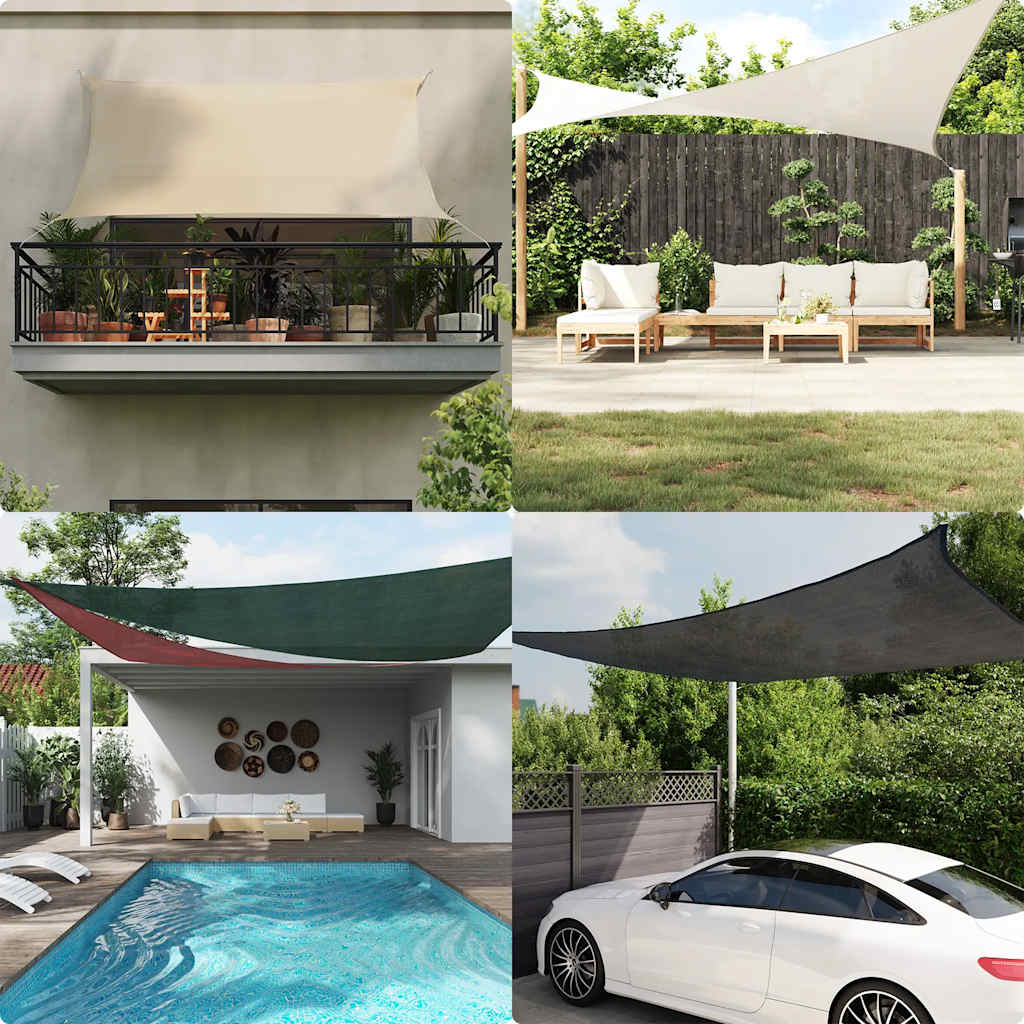 Sonnensegel 160 g/m² Taupe 3/4x3 m HDPE