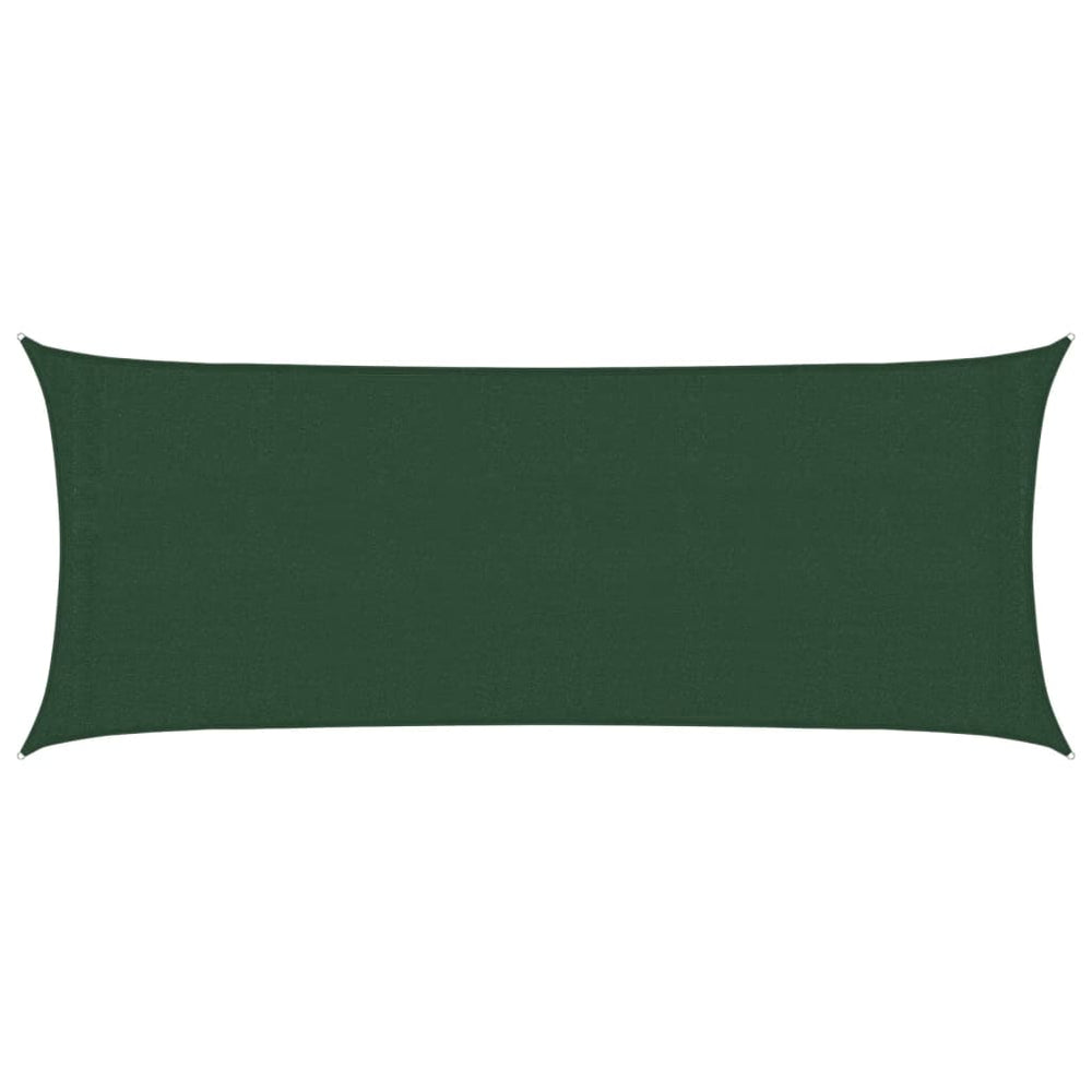 vidaXL Voile d'ombrage 160 g/m² vert foncé 2x5 m PEHD