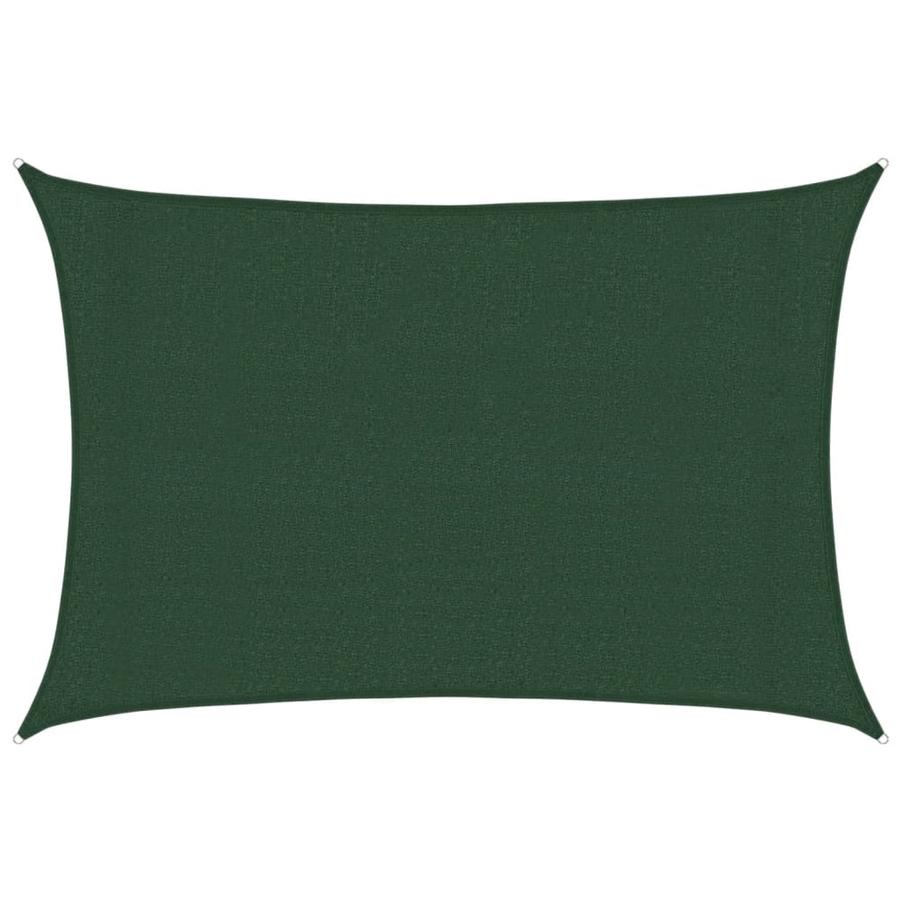 vidaXL Voile d'ombrage 160 g/m² Vert foncé 3x5 m HDPE