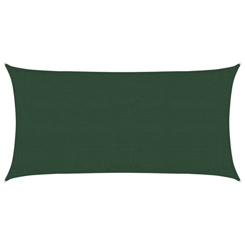 vidaXL Voile d'ombrage 160 g/m² Vert foncé 3x6 m HDPE