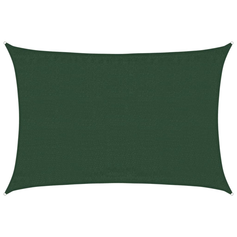 Voile d'ombrage vidaXL 160 g/m² vert foncé 3,5x4,5 m en PEHD