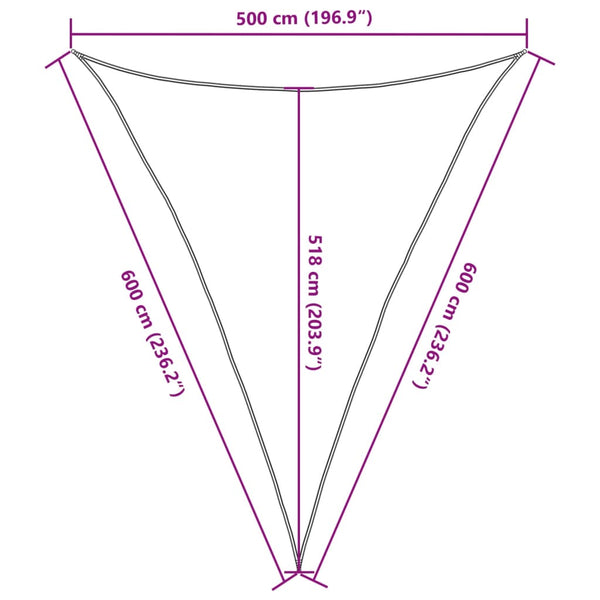 Sonnensegel 160 g/m² Dunkelgrün 5x6x6 m HDPE
