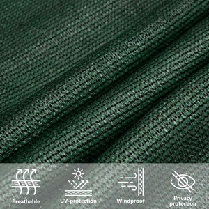 Sonnensegel 160 g/m² Dunkelgrün 5x7x7 m HDPE