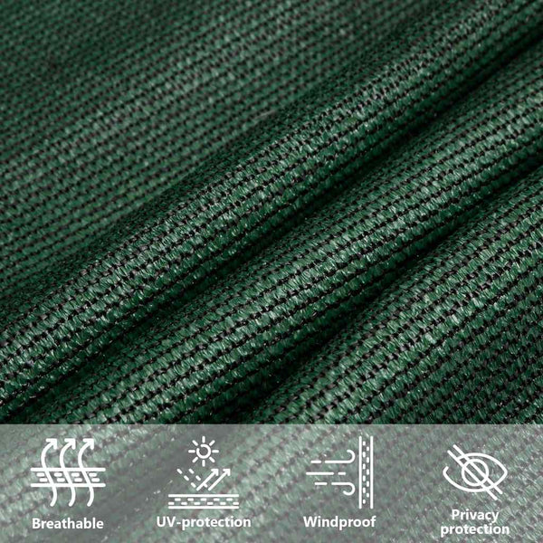 Sonnensegel 160 g/m² Dunkelgrün 5x7x7 m HDPE