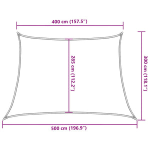 Sonnensegel 160 g/m² Trapezform Dunkelgrün 4/5x3 m HDPE