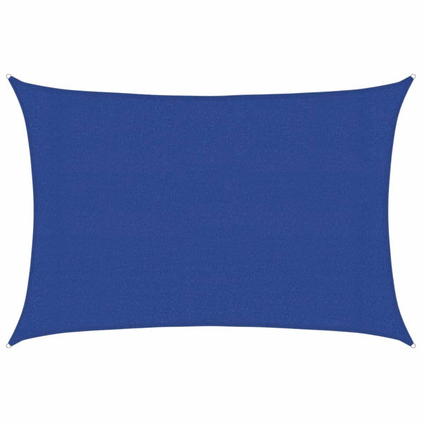 Sonnensegel 160 g/m² Rechteckig Blau 3x4,5 m HDPE