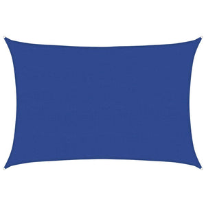 Sonnensegel 160 g/m² Rechteckig Blau 5x6 m HDPE
