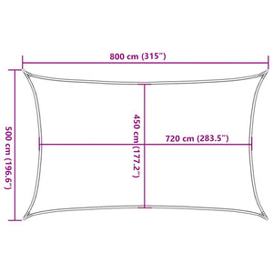 Sonnensegel 160 g/m² Rechteckig Blau 5x8 m HDPE