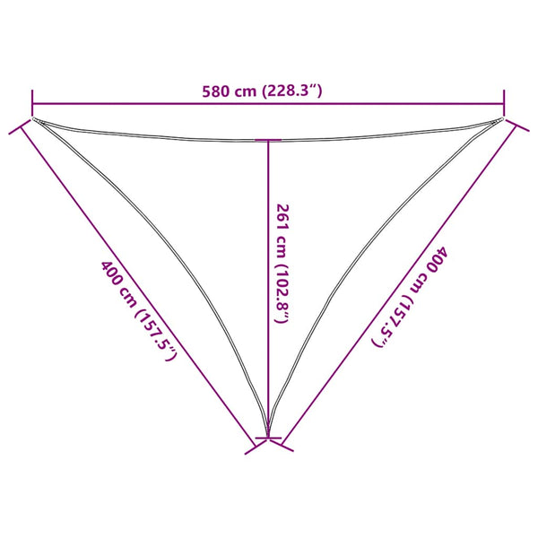 Sonnensegel 160 g/m² Dreieckig Blau 4x4x5,8 m HDPE