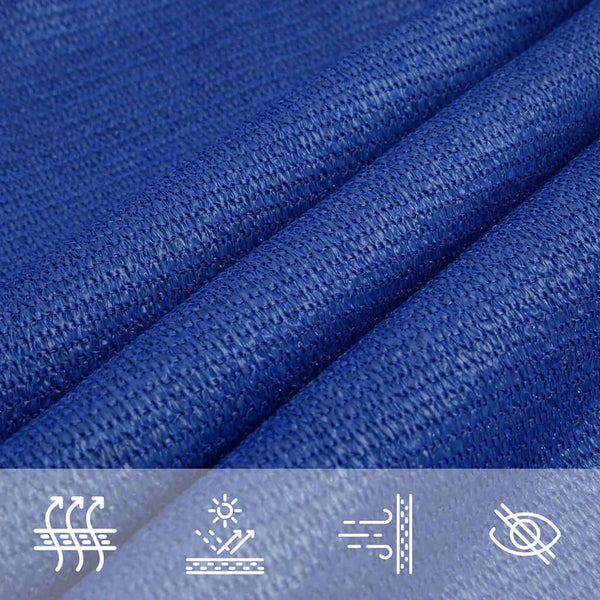 Sonnensegel 160 g/m² Dreieckig Blau 4x5x5 m HDPE