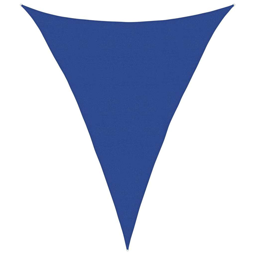 vidaXL Voile d'ombrage triangulaire bleu 160 g/m² 5x6x6 m PEHD