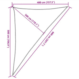 Sonnensegel 160 g/m² Dreieckig Blau 4x5x6,8 m HDPE