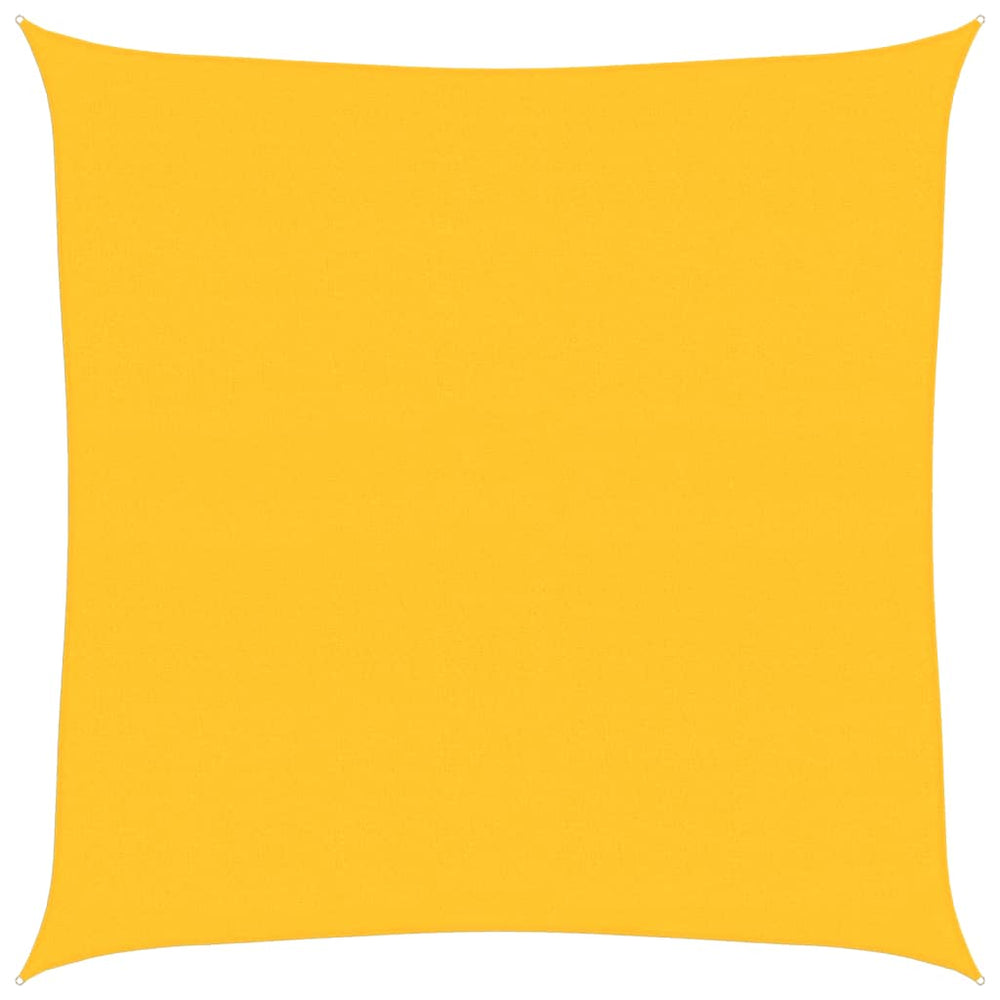 vidaXL Voile d'ombrage Carré Jaune 7x7 m 160 g/m² HDPE