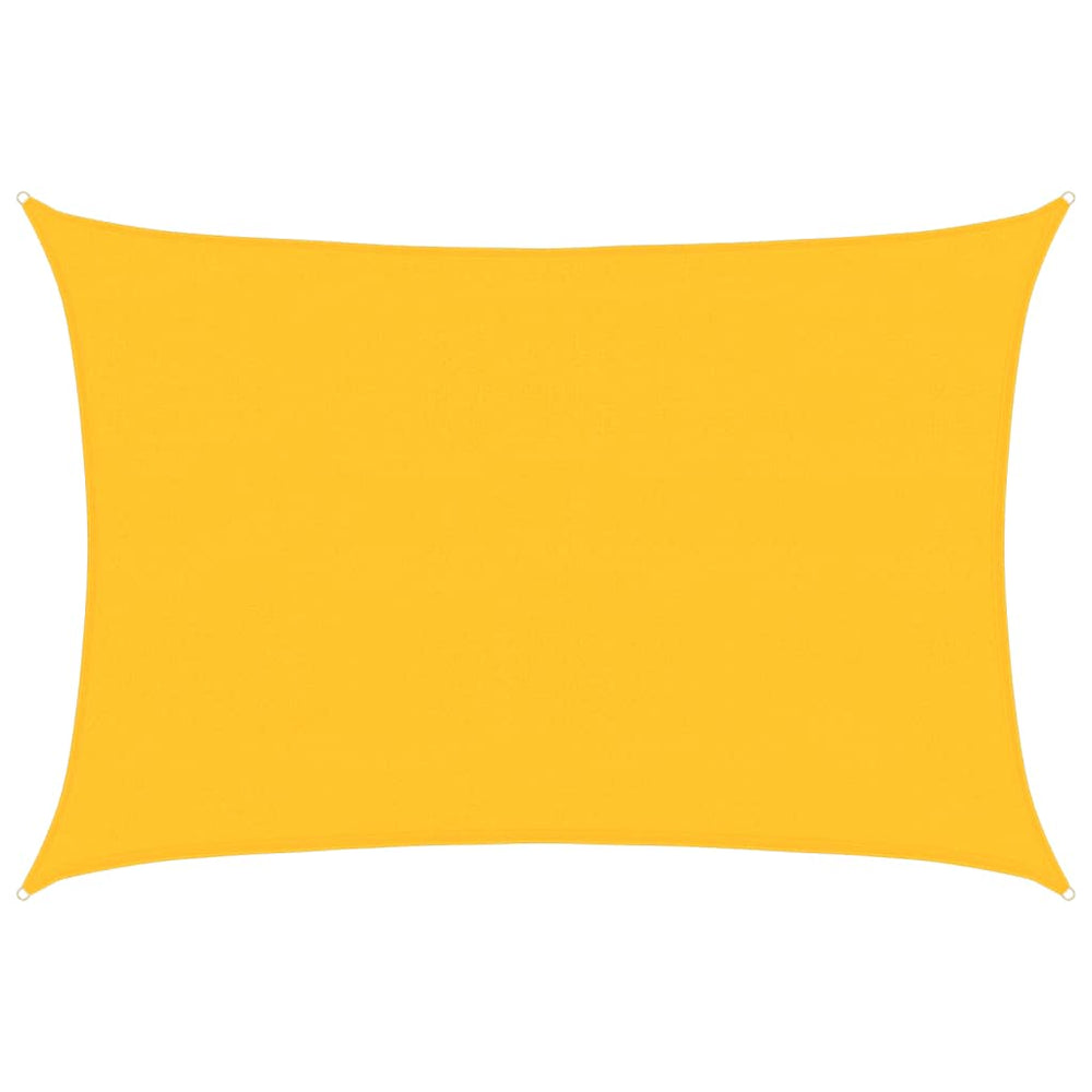vidaXL Voile d'ombrage rectangulaire 160 g/m² Jaune 4x5 m HDPE