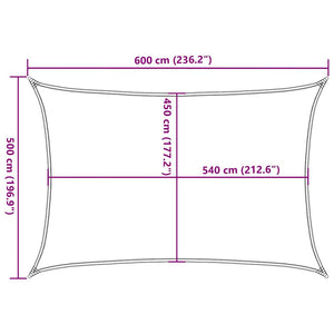 Sonnensegel 160 g/m² Rechteckig Gelb 5x6 m HDPE