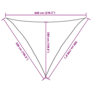vidaXL Voile d'ombrage 160 g/m² Triangulaire Jaune 5x5x6 m HDPE