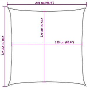 Sonnensegel 160 g/m² Rot 2,5x2,5 m HDPE