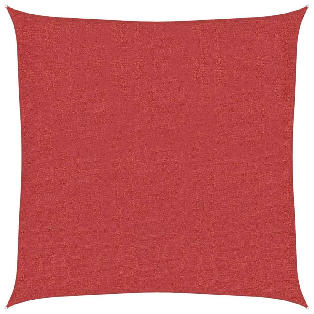 vidaXL Voile d'ombrage 160 g/m² Rouge 3,6x3,6 m PEHD